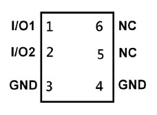 Chart - Littelfuse AQ3400 1pF ±30kV Diode Array